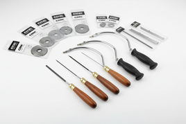 Precision hobby saws and blades set with wooden and black handles, MPM Hobbies collection