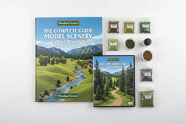 Woodland Scenics model scenery book, tutorial DVD, and landscape supplies kit from MPM Hobbies