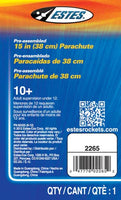 Estes Rockets 15-inch Printed Parachute - MPM Hobbies