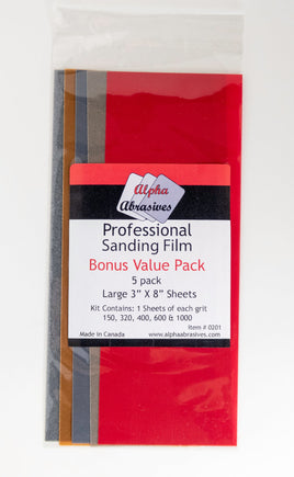 Alpha Abrasives 3"x8" Sheets Professional Sanding Film - 0201