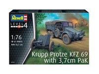 1/76 Revell Germany Krupp Protze KFZ 69 With 3.7cm PaK 3344 - MPM Hobbies