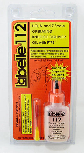 Labelle #112 Coupler & Track Mechanism Oil with PTFE – For N, Z, and HO Scale Model Trains