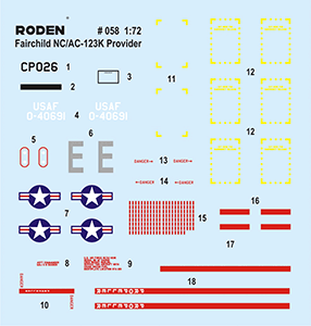 1/72 Roden Fairchild NC/AC-123K Black Spot - 58 - MPM Hobbies