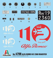 1/12 Italeri Alfa Romeo 8C 2300 Roadster 4708 - MPM Hobbies