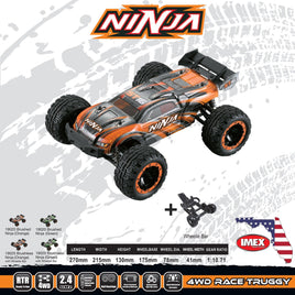 1/16 IMEX Ninja Brushless RTR 4WD Truggy - Orange 19025O - MPM Hobbies