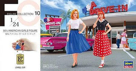 1/24 Hasegawa 1950's American Girls Figures (2pc) 29110 - MPM Hobbies