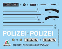 1/24 Italeri VW Golf Polizei 3666 - MPM Hobbies