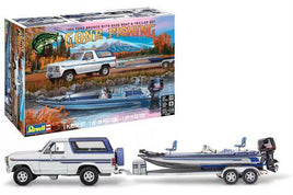 1/24 Revell-Monogram '80 Ford Bronco w/Bass Boat & Trailer 7242 - MPM Hobbies