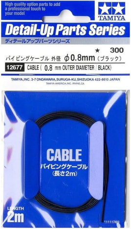1/24 Tamiya Cable (Outer Dia 0.8mm/Black) 12677 - MPM Hobbies