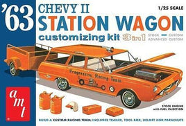 1/25 AMT 1963 ChevyII Station Wagon w/Trailer 1201 - MPM Hobbies