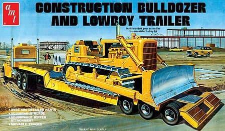 1/25 AMT Lowboy Trailer & Bulldozer 1218| MPM Hobbies