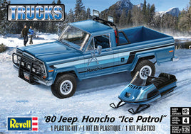 1/25 Revell-Monogram 1980 Ice Patrol Honcho Jeep Pickup Truck w/Snowmobile 7224 - MPM Hobbies