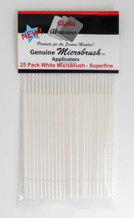 #1303 Micro Brushes Super Fine 25pak White - MPM Hobbies