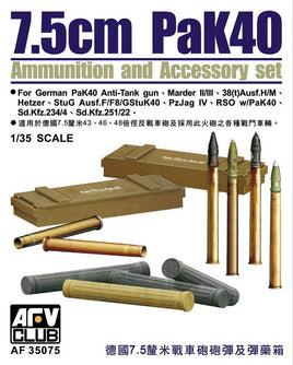 1/35 AFV 7.5cm TANK GUN AMMUNITION AND ACCESSOARY SET AF35075 - MPM Hobbies