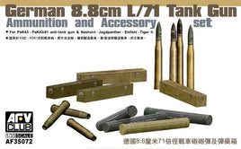 1/35 AFV German 8.8cm L/71 Tank Gun Ammunition and Accessory Set AF35072 - MPM Hobbies