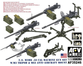 1/35 AFV U.S. M2HB .50 Cal Machine Gun Set AF35246 - MPM Hobbies