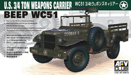 1/35 AFV WC51 3/4 TON WEAPONS CARRIER AF35S15 - MPM Hobbies