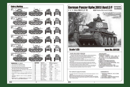 1/35 Hobby Boss German Panzer Kpfw.38(t) Ausf.E/F 80136 - MPM Hobbies