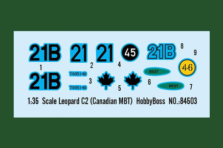 1/35 Hobby Boss Leopard C2 (Canadian MBT) 84503 - MPM Hobbies