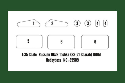 1/35 Hobby Boss Russian 9K79 Tochka (SS-21 Scarab) IRBM 85509 - MPM Hobbies