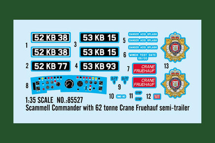 1/35 Hobby Boss Scammell Commander with 62 tonne Crane Fruehauf Semi-trailer 85527 - MPM Hobbies