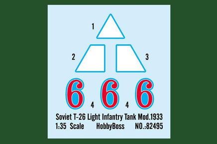 1/35 Hobby Boss Soviet T-26 Light Infantry Tank Mod. 1933 - 82495 - MPM Hobbies