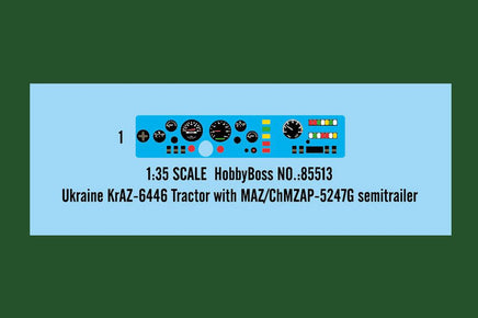 1/35 Hobby Boss Ukraine KrAZ-6446 Tractor with MAZ/ChMZAP-5247G Semitrailer 85513 - MPM Hobbies