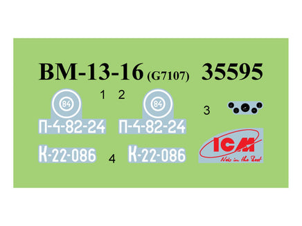 1/35 ICM BM-13-16 on G7107 Base 35595 - MPM Hobbies