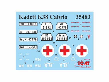 1/35 ICM Kadett K38 Cabriolimousine - WWII German Staff Car 35483 - MPM Hobbies