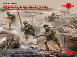 1/35 ICM US Infantry in Gas Masks (1918) 4 Figures 35704 - MPM Hobbies