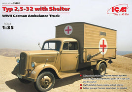 1/35 ICM WWII German Ambulance Truck - Typ 2,5-32 with Shelter 35402 - MPM Hobbies