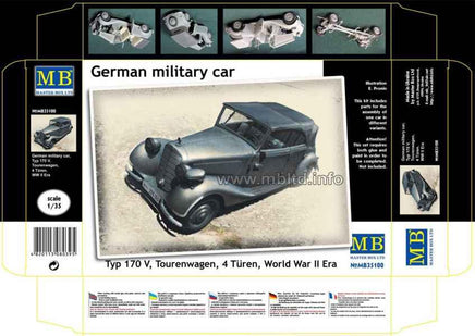 1/35 Master Box - German Military Car Typ 170V 35100 - MPM Hobbies