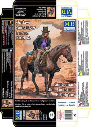 1/35 Master Box - Outlaw Gunslinger- Gentleman Jim Jameson Hired Gun 35204 - MPM Hobbies