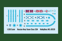 1/350 Hobby Boss Russian Navy Yasen Class SSN 83526.