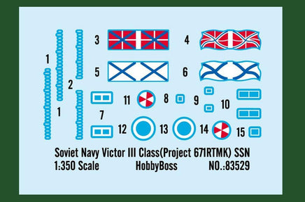 1/350 Hobby Boss Soviet Navy Victor III Class (Project 671RTMK) SSN 83529 - MPM Hobbies