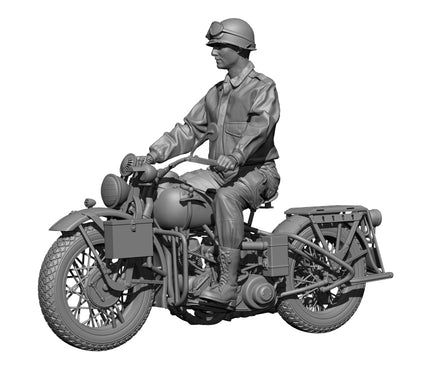 1/16 H3 Model WWII US para "American rider" Inclde Bike 16109
