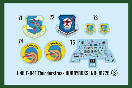 1/48 Hobby Boss F-84F Thunderstreak 81726 - MPM Hobbies