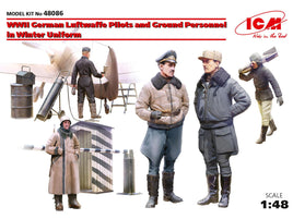 1/48 ICM WWII German Luftwaffe Pilots & Ground Personnel in Winter Uniform 48086 - MPM Hobbies