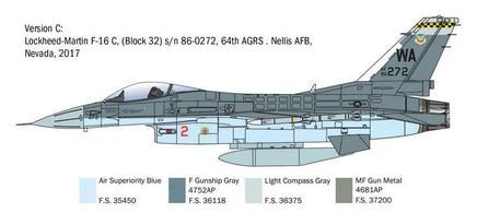 1/48 Italeri F-16C Fighting Falcon 2825 - MPM Hobbies