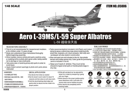 1/48 Trumpeter Aero L-39MS/L-59 Super Albatross 05806 - MPM Hobbies