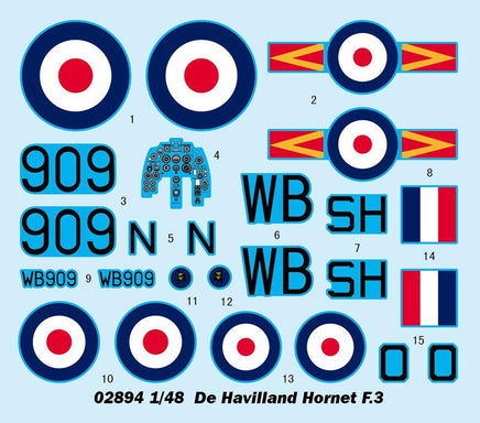 1/48 Trumpeter De Havilland Hornet F.3 02894 - MPM Hobbies