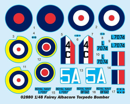 1/48 Trumpeter Fairey Albacore Torpedo Bomber 02880 - MPM Hobbies