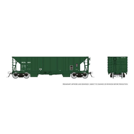 HO Rapido NSC Ballast Car: BC Rail Early: 6-Pack #2