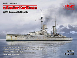 1/700 ICM “Groβer Kurfürst” - WWI German Battleship (Full Hull & Waterline) S015 - MPM Hobbies