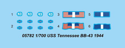 1/700 Trumpeter USS Tennessee BB-43 1944 05782 - MPM Hobbies