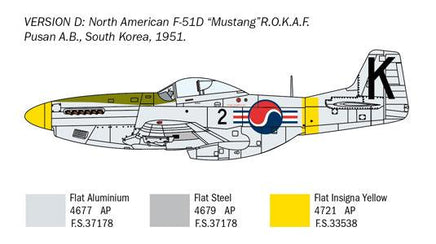 1/72 Italeri North American F-51D Mustang Korean War 1452 - MPM Hobbies