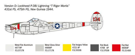 1/72 Italeri P-38J Lightning 1446 - MPM Hobbies