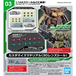 1/144 30 Minutes Missions Customize Material (3D Lens Seal) - MPM Hobbies