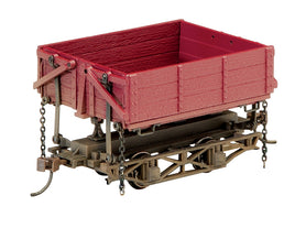 Bachmann On30 Scale Wood Side-Dump Car - Óxido rojo (3 cajas) 29801