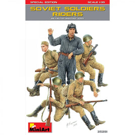 1/35 Miniart WWII Soviet Soldiers Riders (5) w/ Weapons & Equipment (Special Edition)